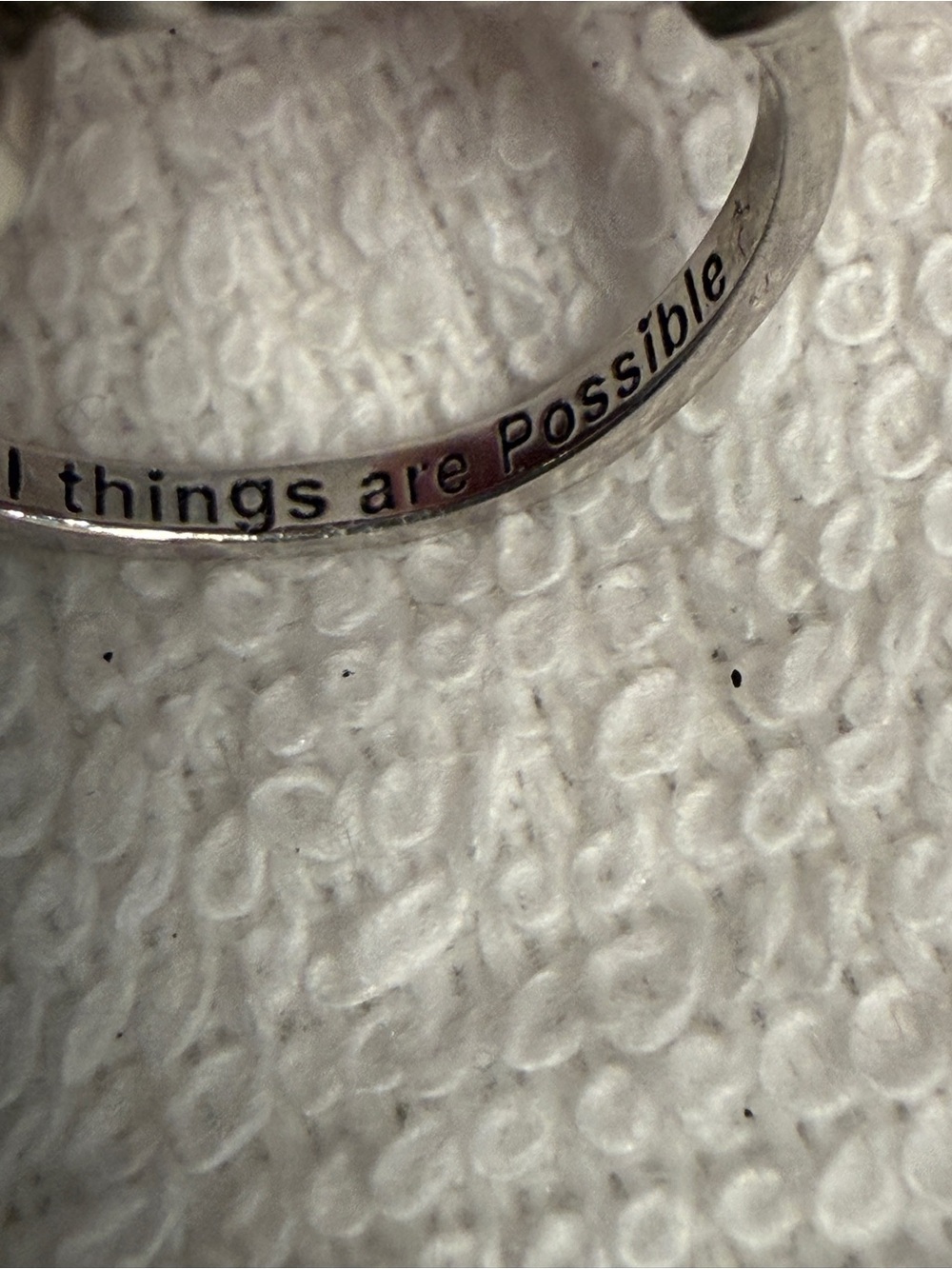 Sterling Silver "Faith" Ring with Cross - Inspirational Jewelry(S925) - Picture 2 of 2